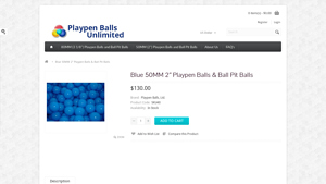 Playpen Balls - Blue 50MM Playpen Balls