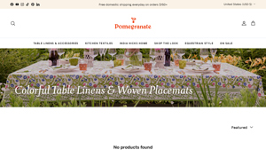 Pomegranate - Hand Block Printed Table Linens