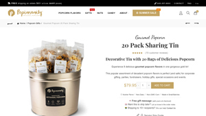 Pop Insanity - Gourmet Popcorn 20 Pack Sharing Tin