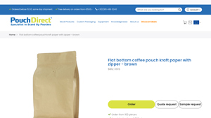 Pouch Direct - Brown Kraft Flat Bottom Pouch