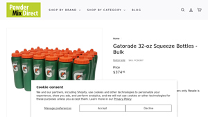 Powder Mix Direct - Bulk Gatorade Squeeze Bottles