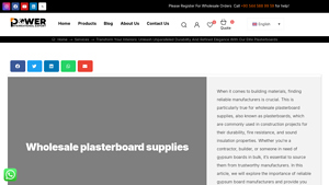 Power International Export - Gypsum Board Supplies