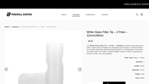 Prerolldistro - White Glass Filter Tip