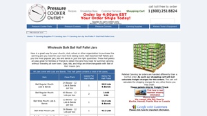 Pressure Cooker Outlet - Bulk Ball Half Pallet Jars