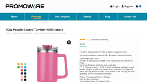 Promowares - 40oz Powder Coated Tumbler with Handle