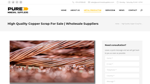 Pure Minerals - High Quality Copper Scrap