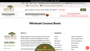 Rainforest Bowls - Wholesale Coconut Bowls