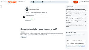 Reddit - Bulk Wood Hangers