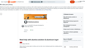 Satisfactory - Alumina and Aluminum Ingot Production Setup