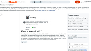 Reddit - Pork Belly and Bacon Pricing