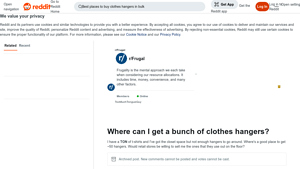 Reddit - Affordable Clothes Hangers