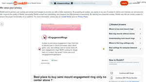 Reddit - Semi Mount Engagement Ring
