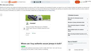 Authentic Soccer Jerseys - Recommended Sources