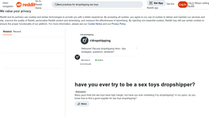 Reddit - Sex Toys Dropshipping