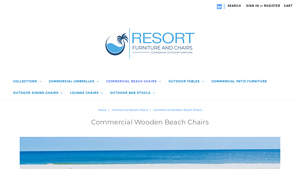 Resort Furniture - Commercial Wooden Beach Chairs