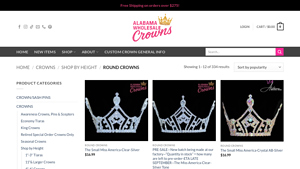 Rhinestone Crowns - Small Miss America-Clear-Silver