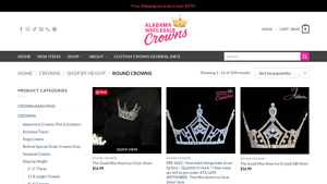 Rhinestone Crowns - Elegant Round Crowns for Every Occasion