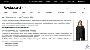 Royal Apparel - Wholesale Oversized Sweatshirts