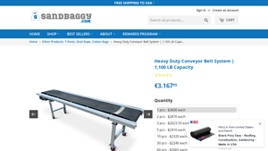 Sandbaggy - Heavy Duty Conveyor Belt System
