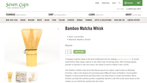 Seven Cups - Bamboo Matcha Whisk