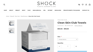 Shock Plastic Surgery - Clean Skin Club Towels