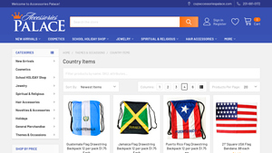 Accessories Palace - Flag Drawstring Backpacks