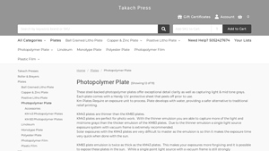 Takach Press - KM43 Steel-Backed Photopolymer Plates