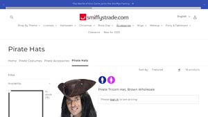 Smiffy's Trade - Pirate Hats