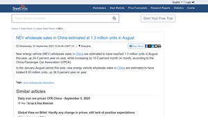 SteelOrbis - NEV Wholesale Sales Insights
