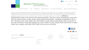 Billiard Wholesalers - Pool Tables & Accessories