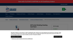 Store Supply - 48-Pocket Rotating Greeting Card Rack