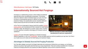Sun Fast - Custom Steel Forgings