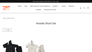 SunTees - Hoodie Short Set
