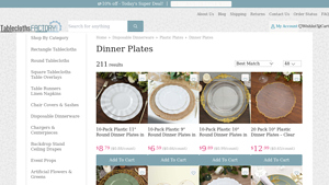 TableclothsFactory - Plastic Dinner Plates