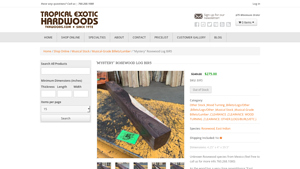 Teh Woods - Mystery Rosewood Log BIR5