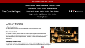 The Candle Depot - Bulk White Votive Luminary Candles