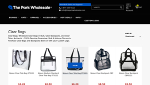 The Park Wholesale - Clear Bags in Bulk