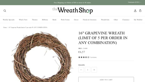 The Wreath Shop - 16 Grapevine Wreath