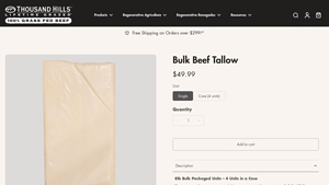 Thousand Hills - Bulk Beef Tallow