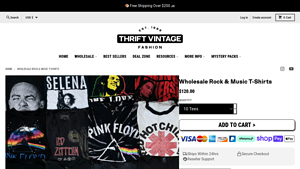 Thrift Vintage Fashion - Wholesale Rock & Music T-Shirts