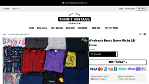 Thrift Vintage Fashion - Wholesale Brand Name Mix