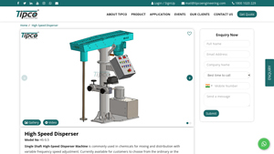 Tipco Engineering - High Speed Disperser HS-0.5