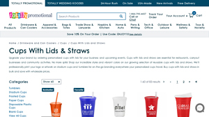 Totally Promotional - Bulk Cups with Lids & Straws