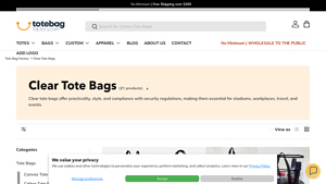 Tote Bag Factory - Clear Tote Bags