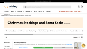 Tote Bag Factory - Wholesale Christmas Stockings and Santa Sacks
