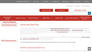 Totten Tubes - Galvanized Steel Pipes