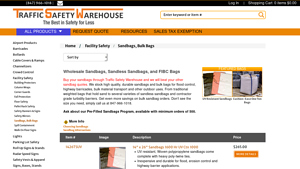 Traffic Safety Warehouse - Sandbags and FIBC Bags