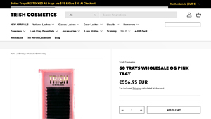 Trish Cosmetics - 50 Trays Wholesale OG Pink Tray