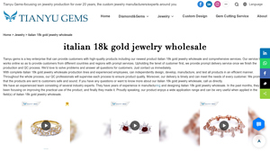Tianyu Gems - 18k Gold Jewelry Wholesale