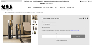 Unlimited Containers - Luminara Candle Stand